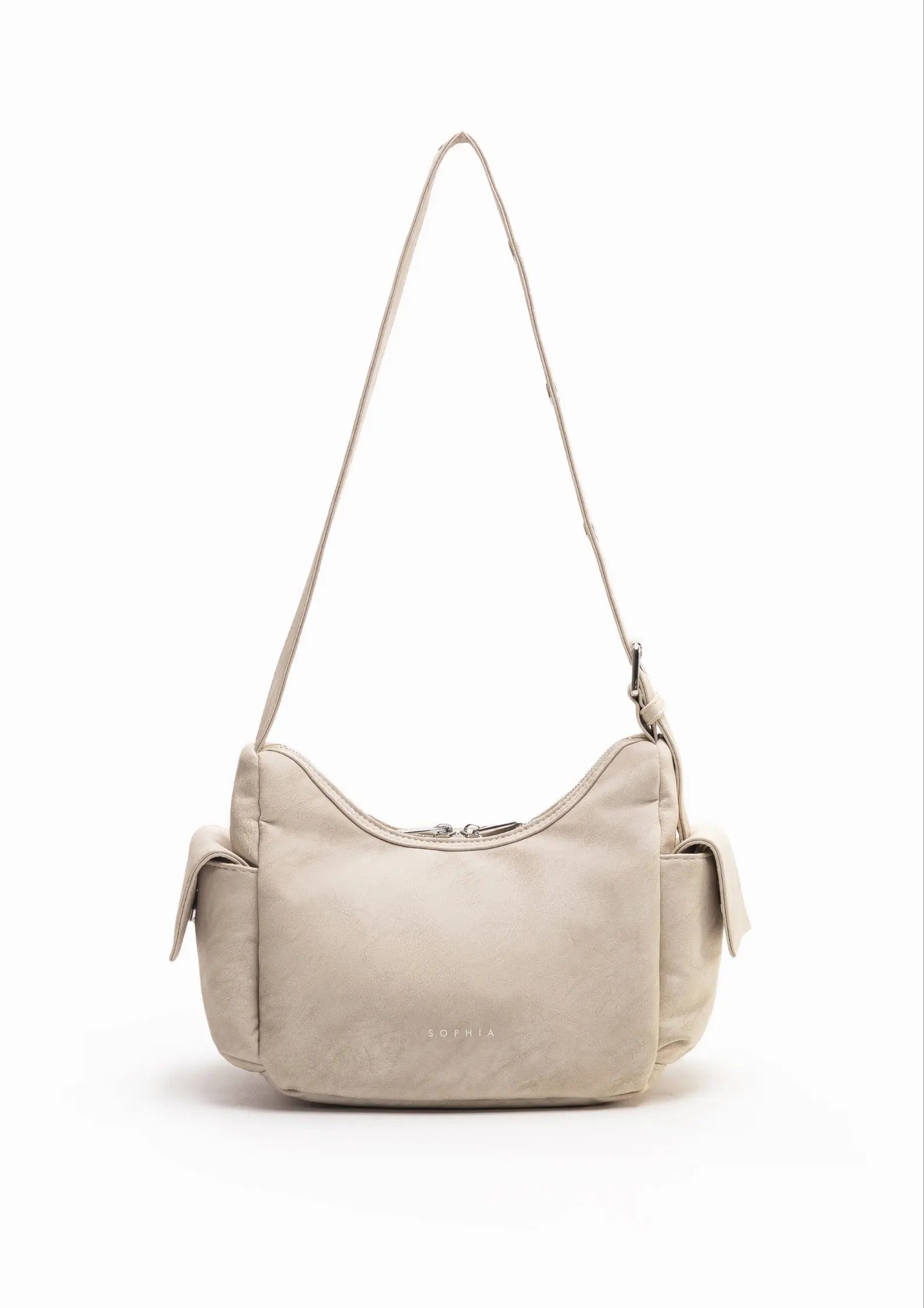 TATE POCKET HANDBAG IN SAND The Sophia Label