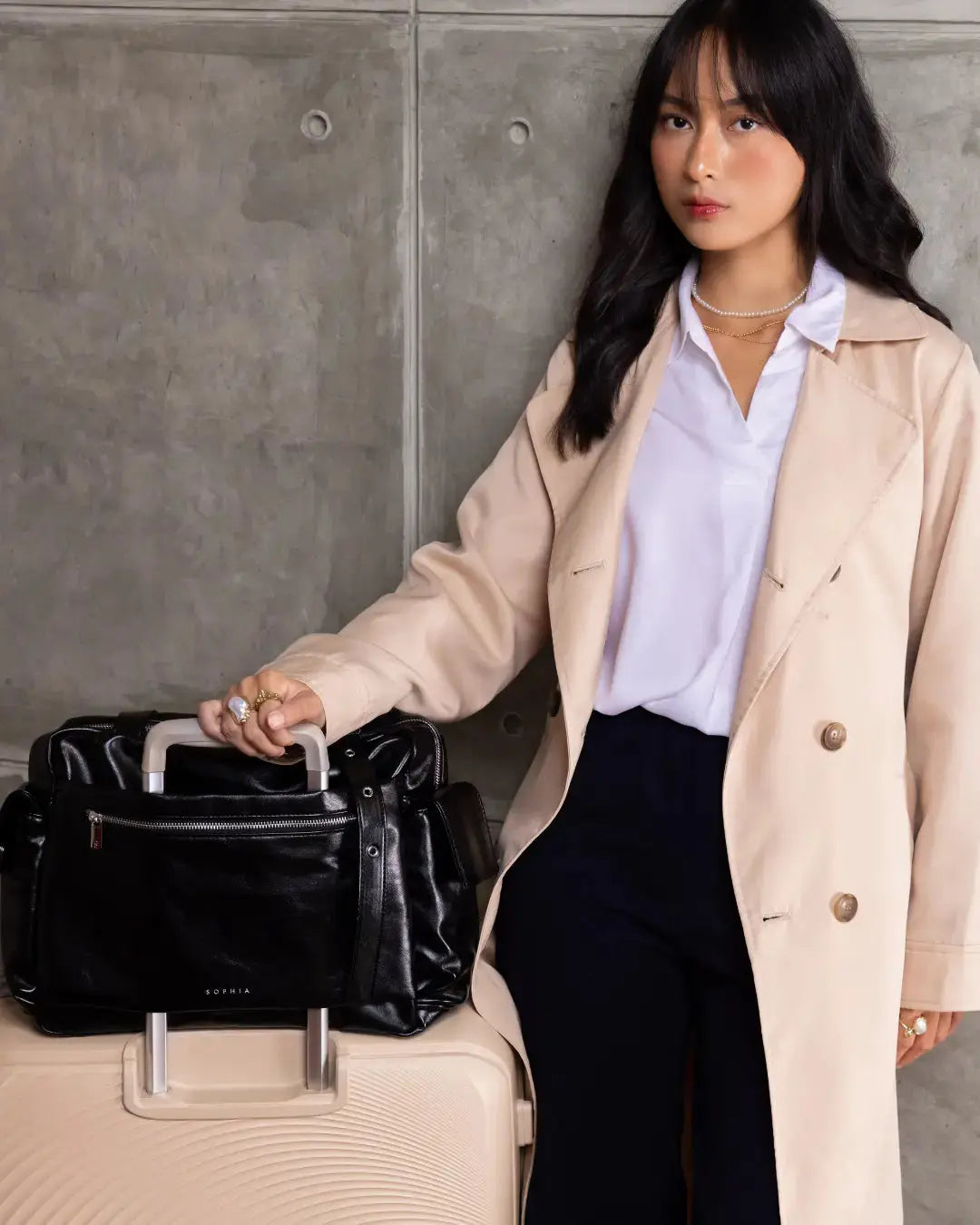 The Sophia Label - EVERYDAY CITY TOTE BAG IN PANTHER BLACK