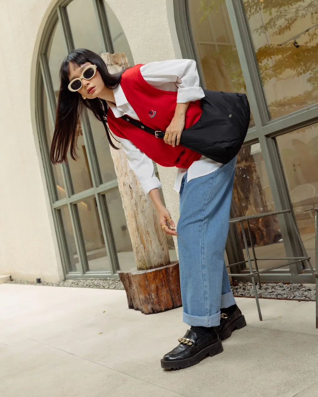 POSH HOBO BAG IN JET BLACK The Sophia Label