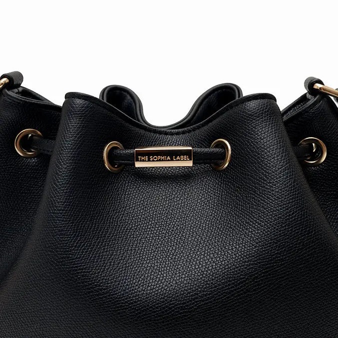 IMPERFECTLY YOURS BUCKET BAG IN BLACK