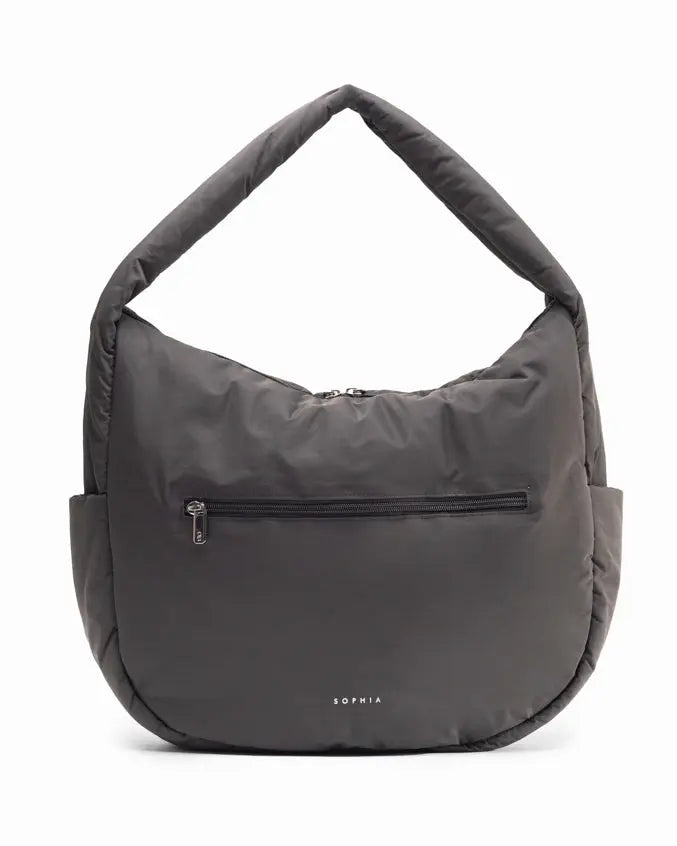 POSH SLOUCHY HOBO IN GRAPHITE The Sophia Label