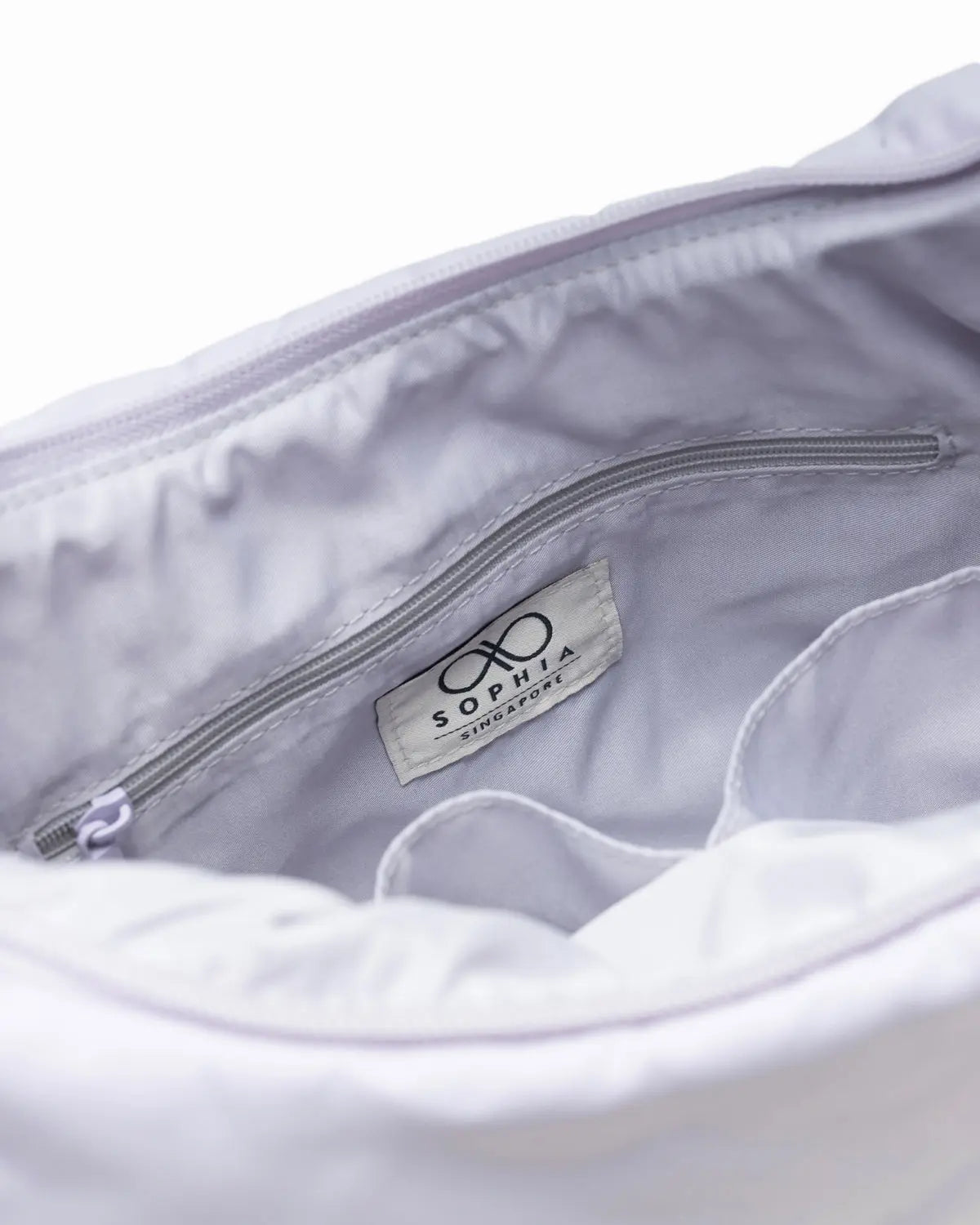 L COSY LUXE CRESCENT BAG LILAC The Sophia Label