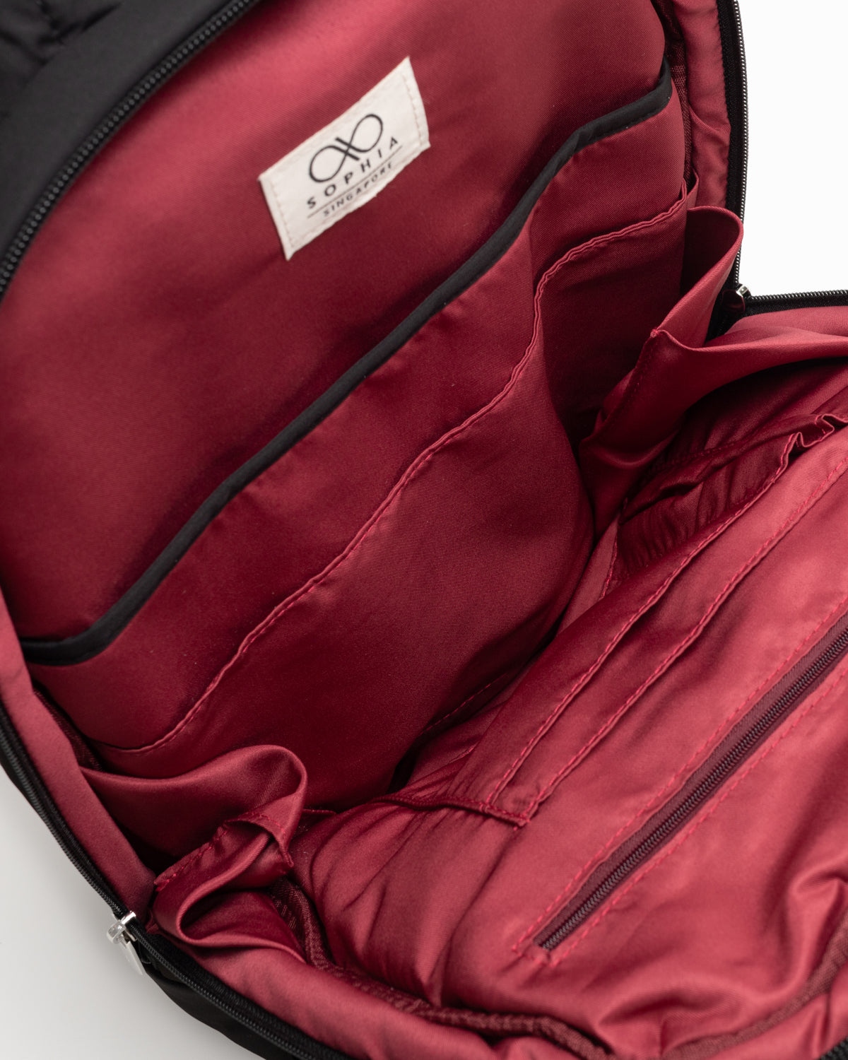 COSY LUXE COMMUTER BACKPACK IN JET BLACK