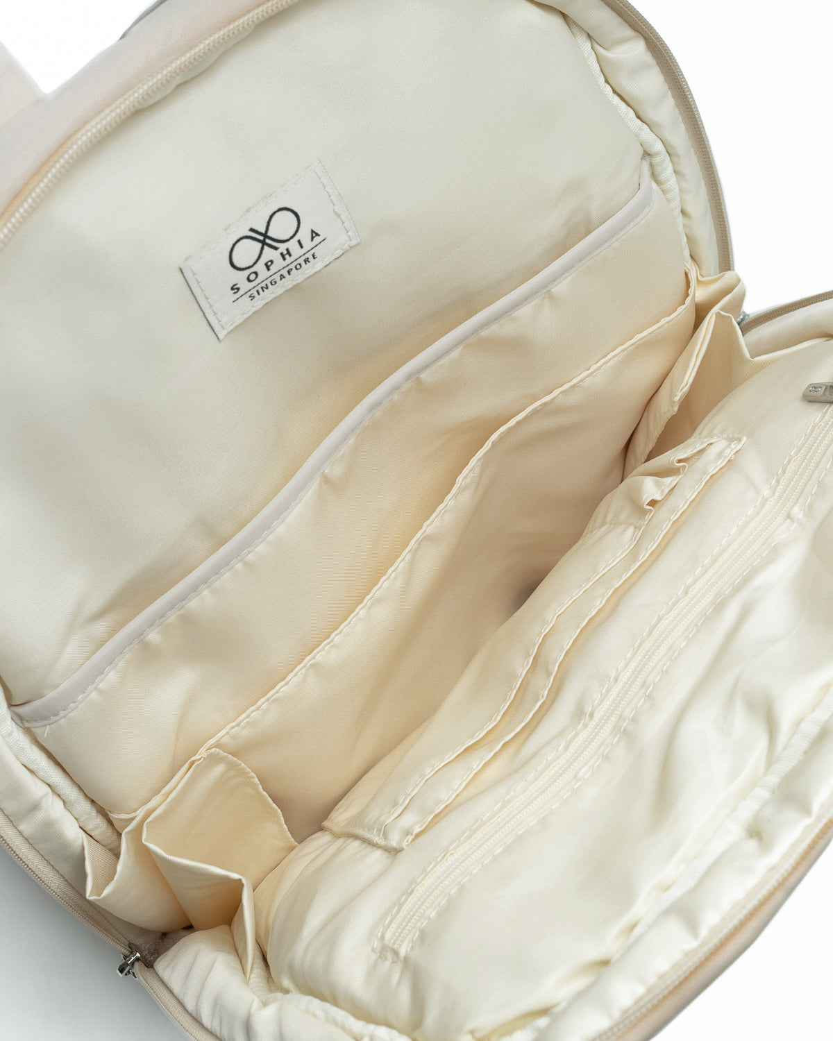 COSY LUXE COMMUTER BACKPACK IN PEBBLE