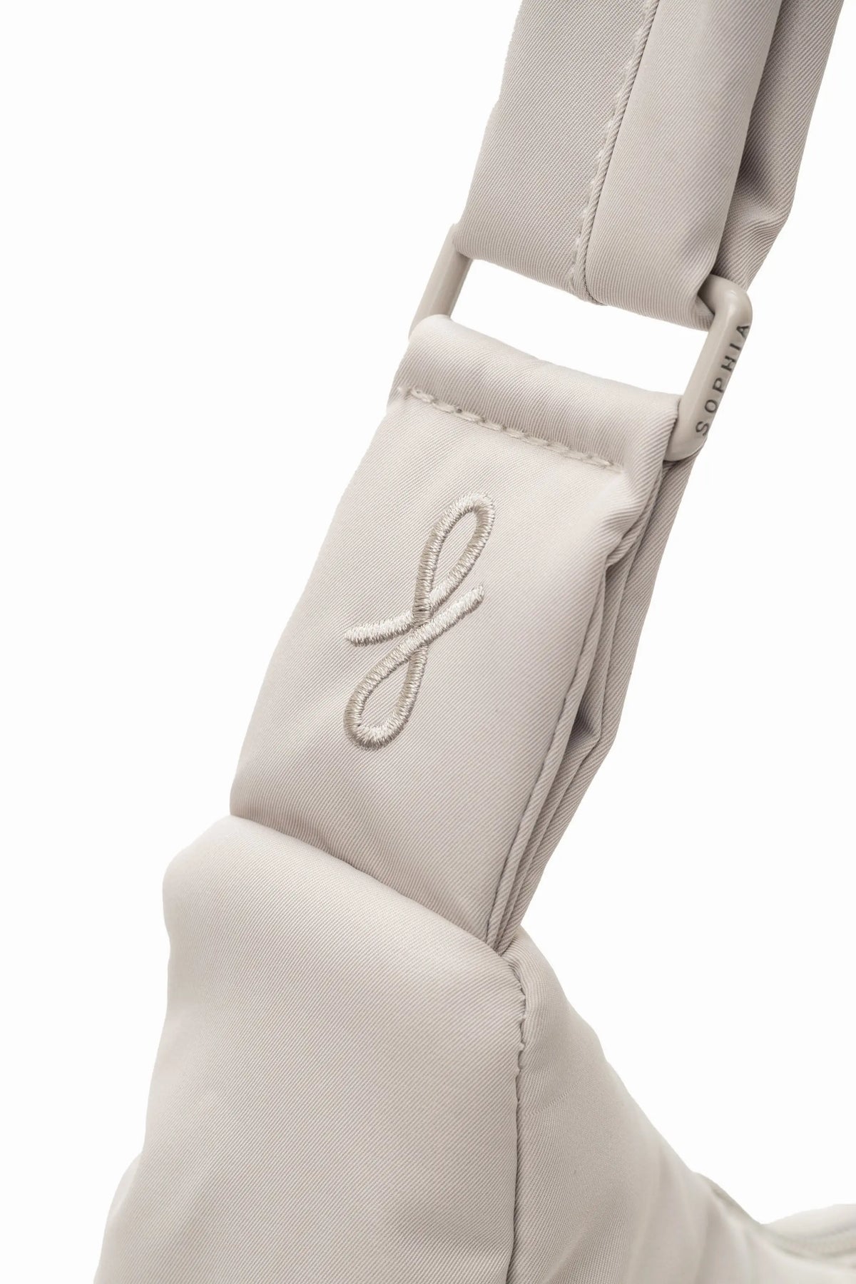 COSY LUXE L CRESCENT BAG 2.0 IN DOVE GREY