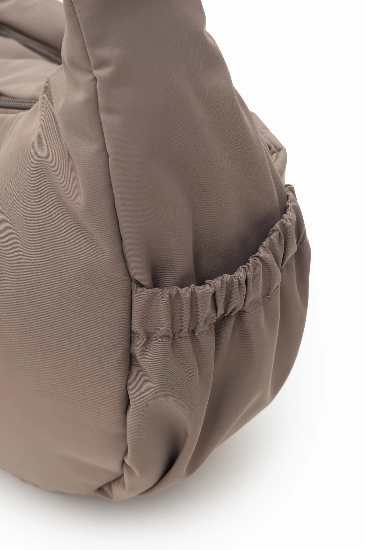 COSY LUXE L CRESCENT BAG 2.0 IN TAUPE