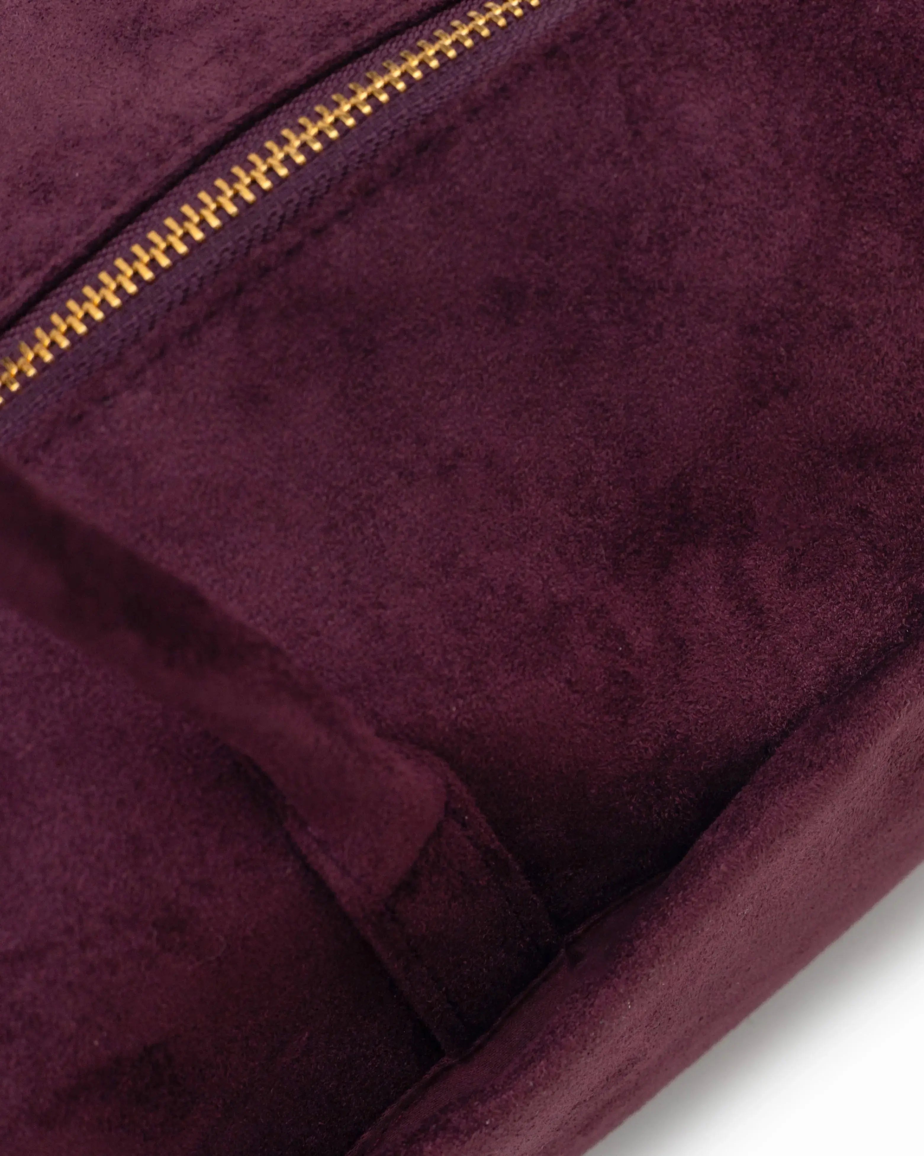 VALENTINA SUEDE BAGUETTE BAG IN BURGUNDY TSL Singapore