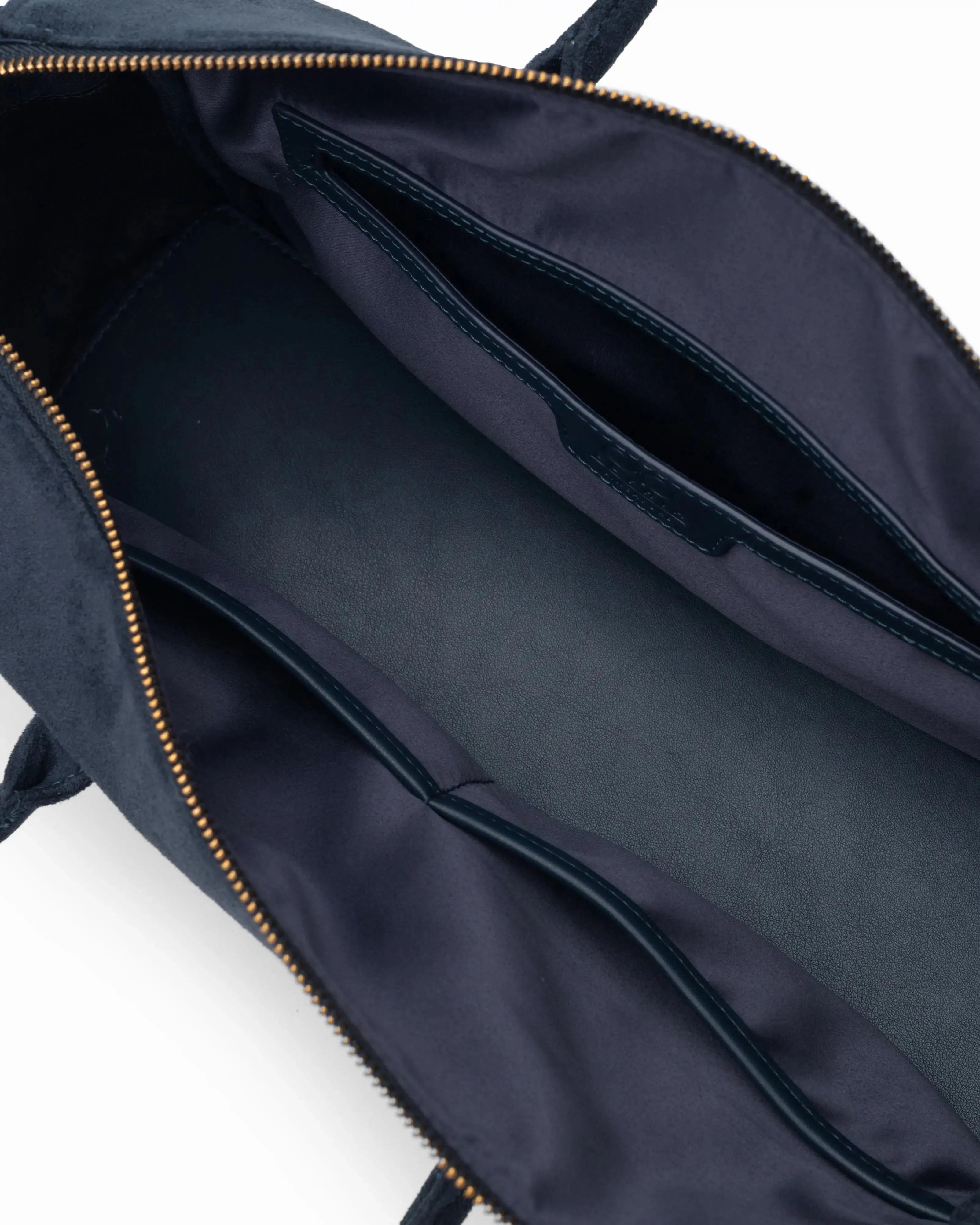 VALENTINA SUEDE BAGUETTE BAG IN PRUSSIAN BLUE TSL Singapore