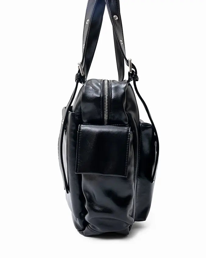 The Sophia Label - EVERYDAY CITY TOTE BAG IN PANTHER BLACK