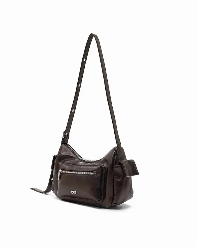 The Sophia Label - EVERYDAY CITY MINI BAG IN ESPRESSO BROWN