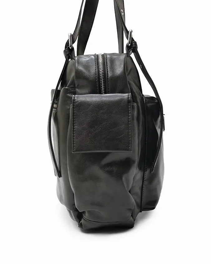 The Sophia Label - EVERYDAY CITY TOTE BAG IN OBSIDIAN GREY