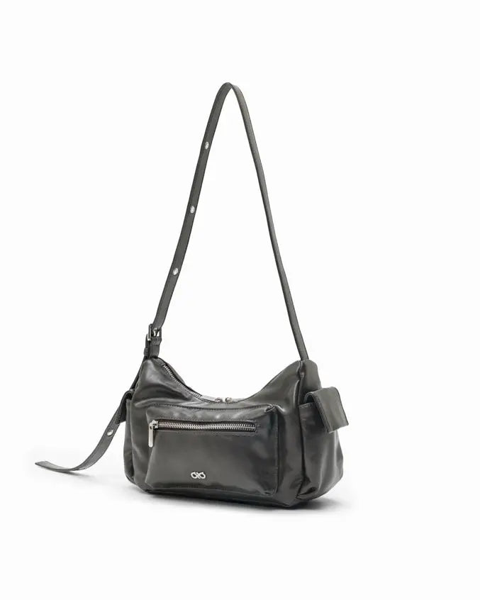 EVERYDAY CITY MINI BAG IN OBSIDIAN GREY - The Sophia Label
