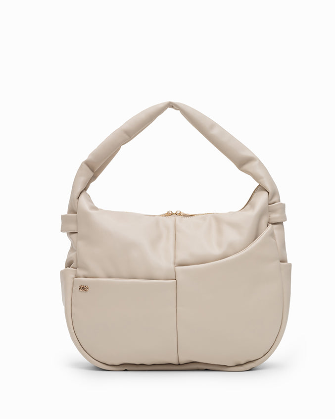 SIGNATURE POCKET SLOUCHY HOBO IN CHALK
