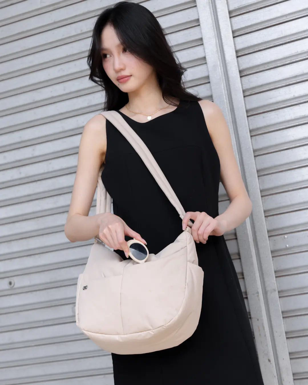 SIGNATURE POCKET CROSSBODY BAG IN POSH OAT TSL Singapore
