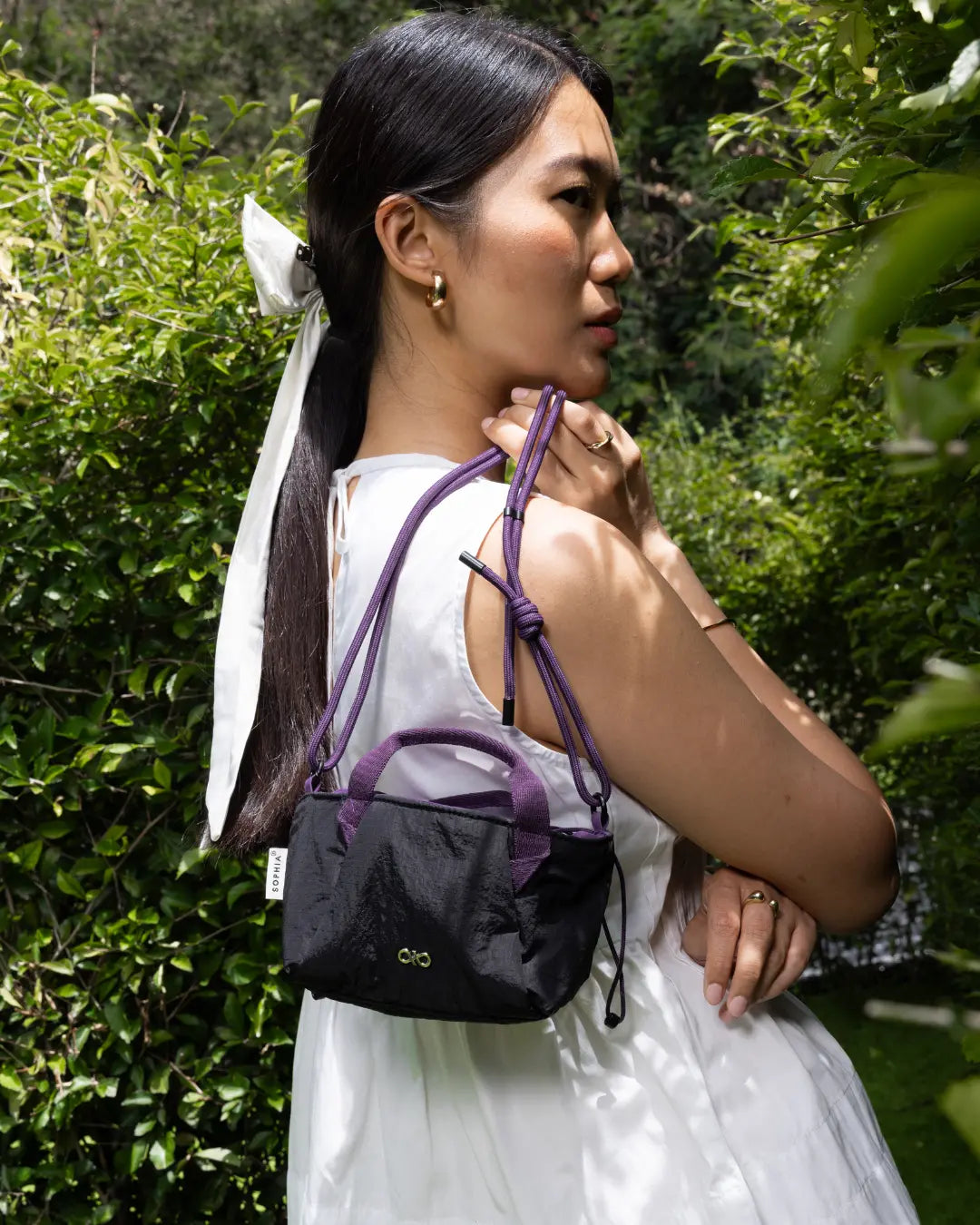 CUTESY MINI TOTE IN RAVEN TSL Singapore