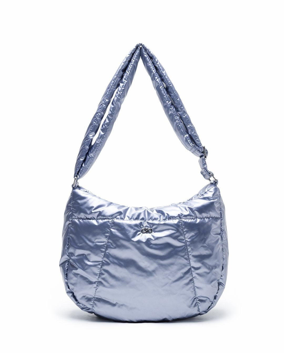 GLAM PUFFY CROSSBODY BAG IN TITANIUM