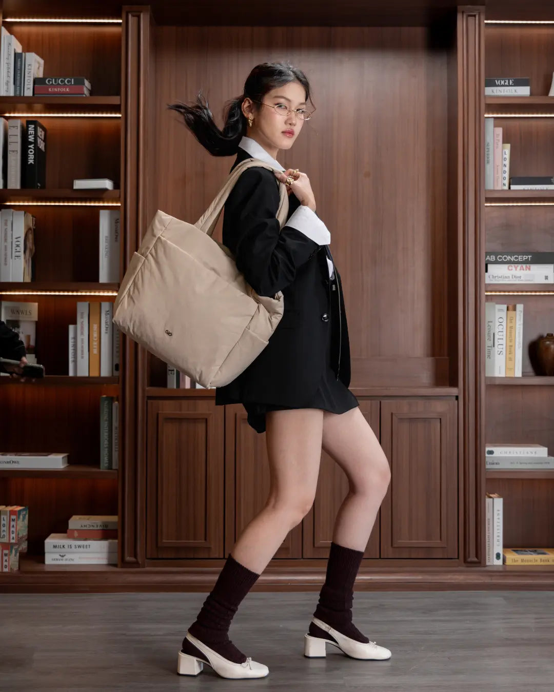 POSH TOTE BAG IN OAT TSL Singapore