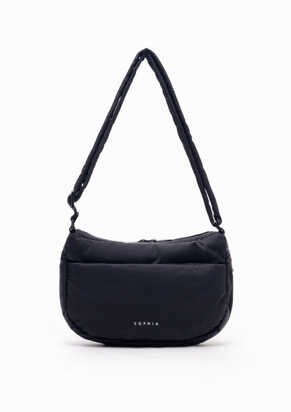 MINI POSH PUFFY CROSSBODY BAG IN JETBLACK