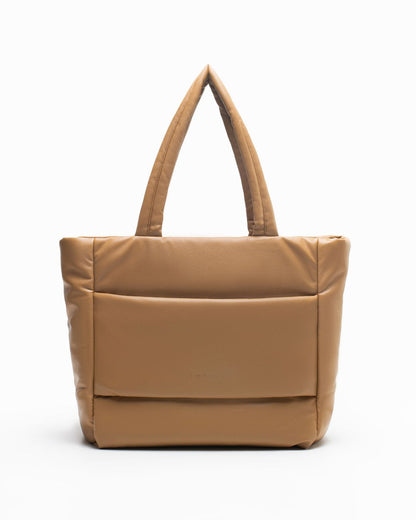 CUSHY TOTE BAG IN LATTE