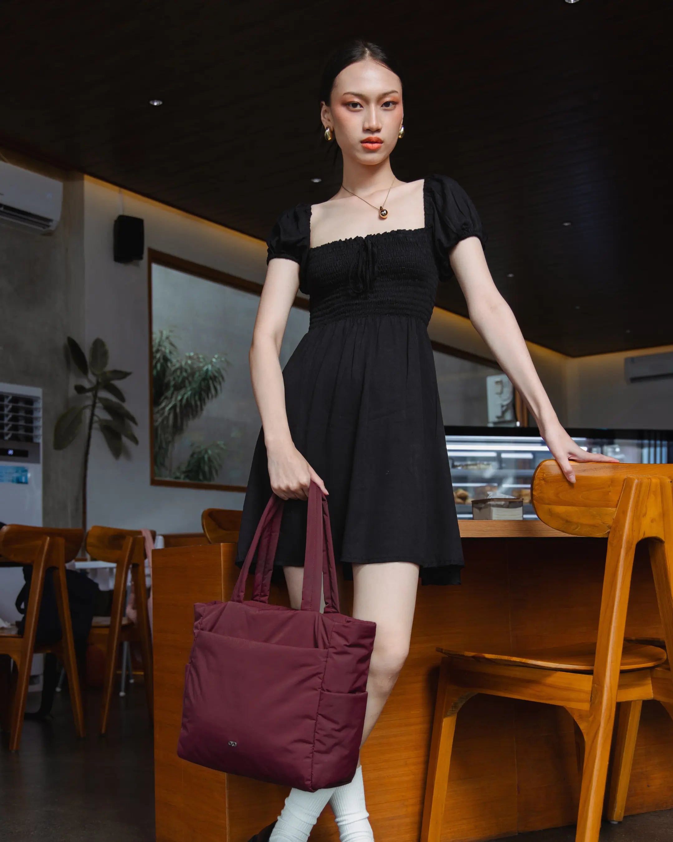 POSH TOTE BAG IN WINE TSL Singapore