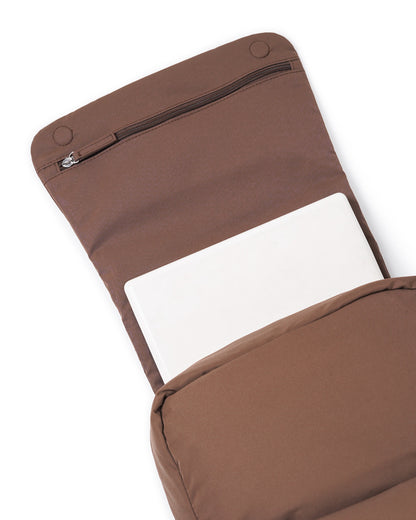 COSY LUXE UTILITY BACKPACK IN PECAN