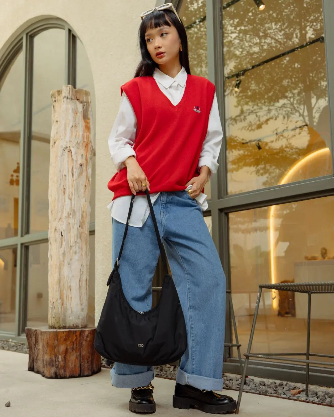 POSH HOBO BAG IN JET BLACK The Sophia Label