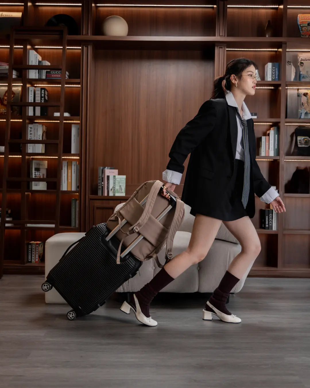 COSY LUXE XL COMMUTER BACKPACK IN TAUPE TSL Singapore