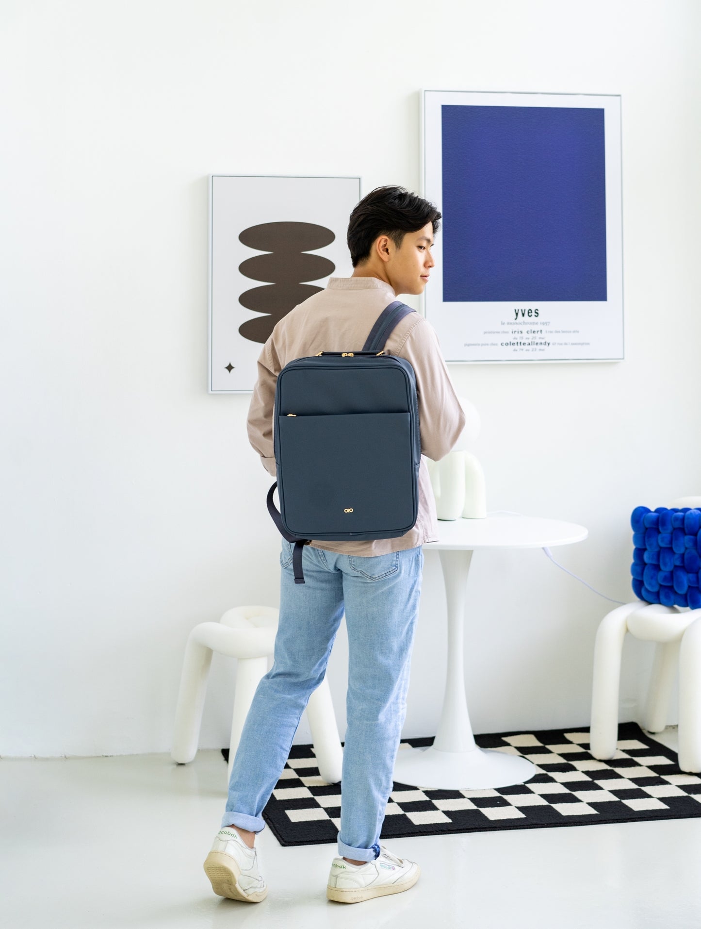 ANDERS MAGIC LAPTOP BACKPACK IN NAVY