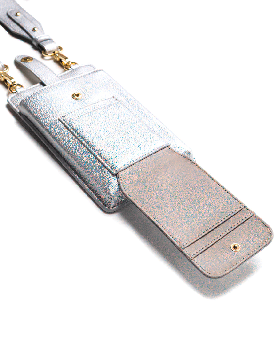 ATHENA PHONE BAG IN SILVER