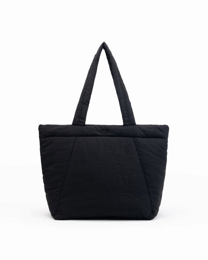 COSY PUFFY TOTE BAG IN JET BLACK