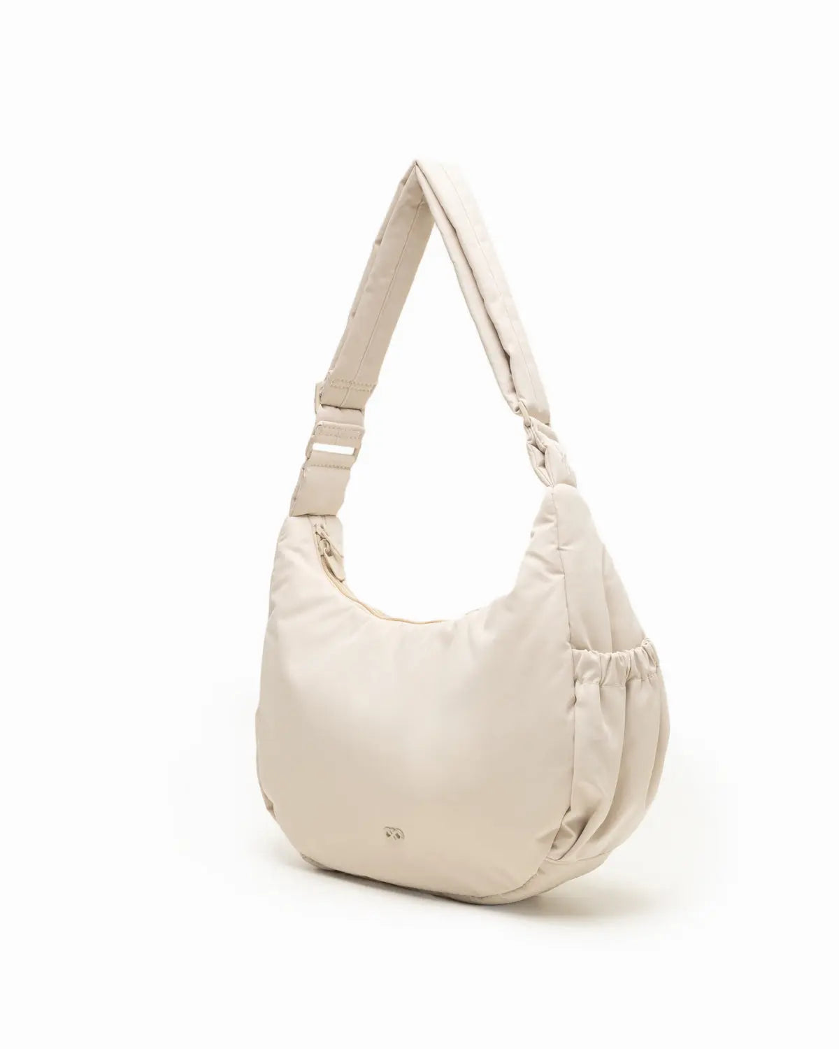 L COSY LUXE CRESCENT BAG IN OAT The Sophia Label