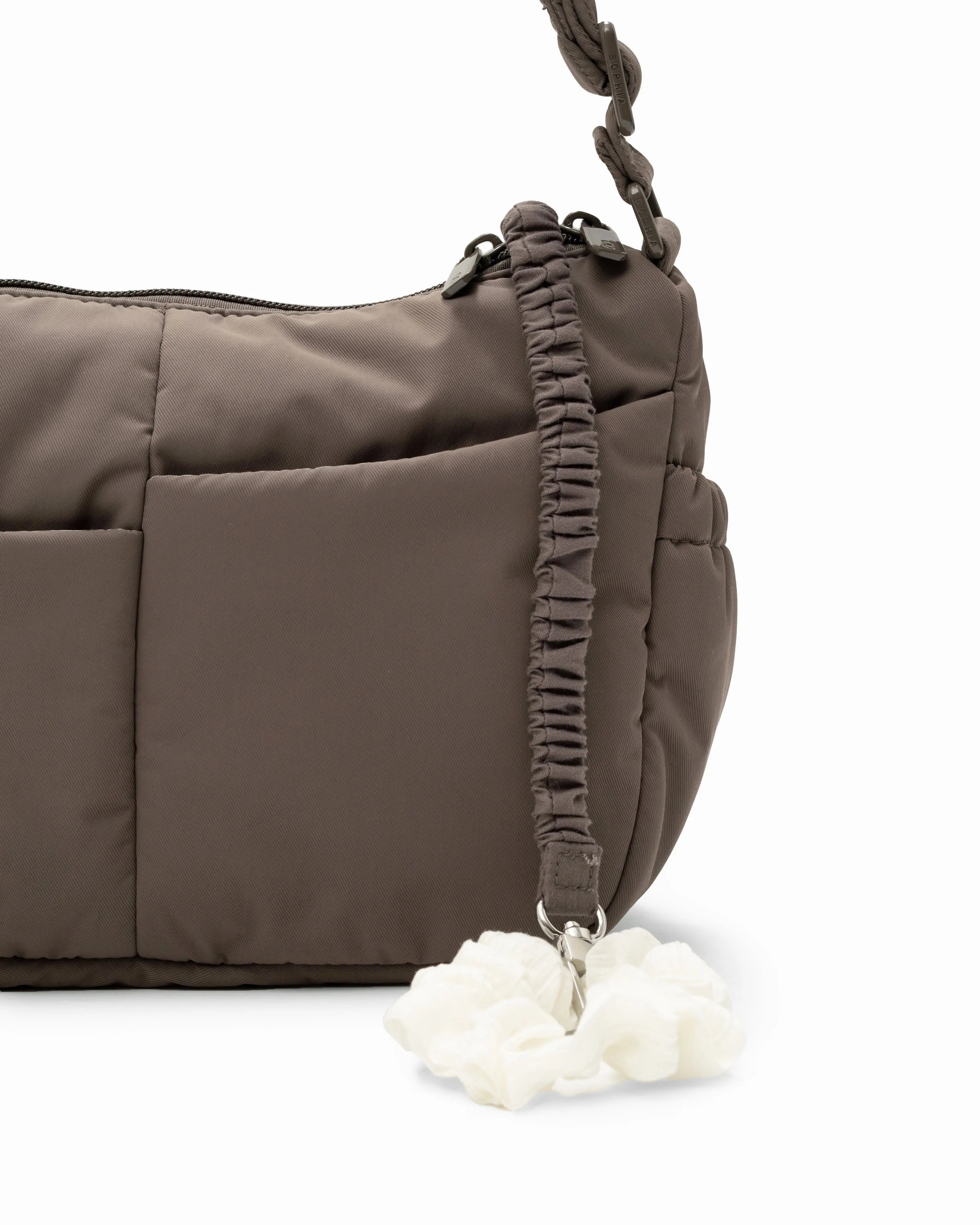 MINI SIGNATURE POCKET CROSSBODY BAG IN POSH TAUPE 
