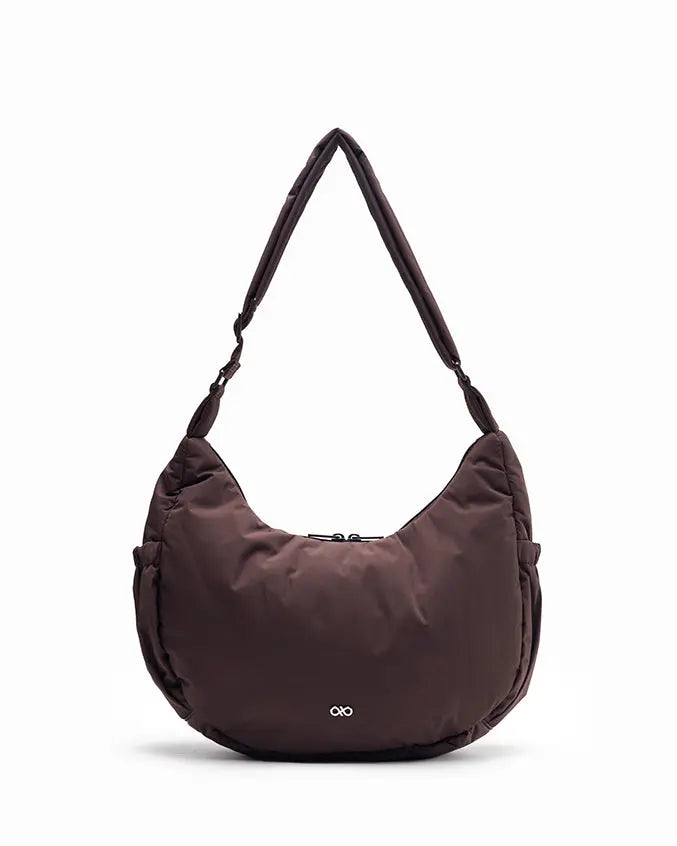 XL POSH CRESCENT BAG IN CHOCO TSL Singapore