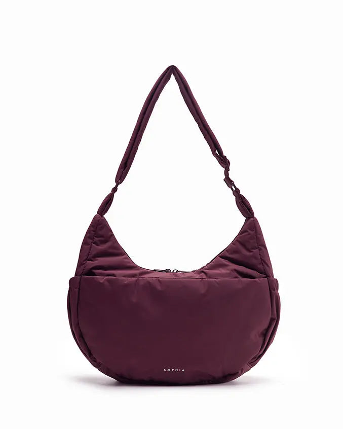 XL POSH CRESCENT BAG IN WINE TSL Singapore