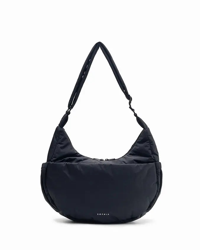 L POSH CRESCENT BAG IN JET BLACK TSL Singapore