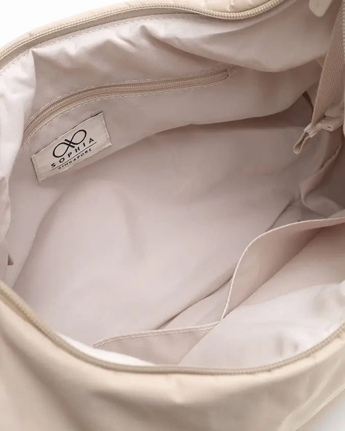 XL POSH CRESCENT BAG IN OAT TSL Singapore