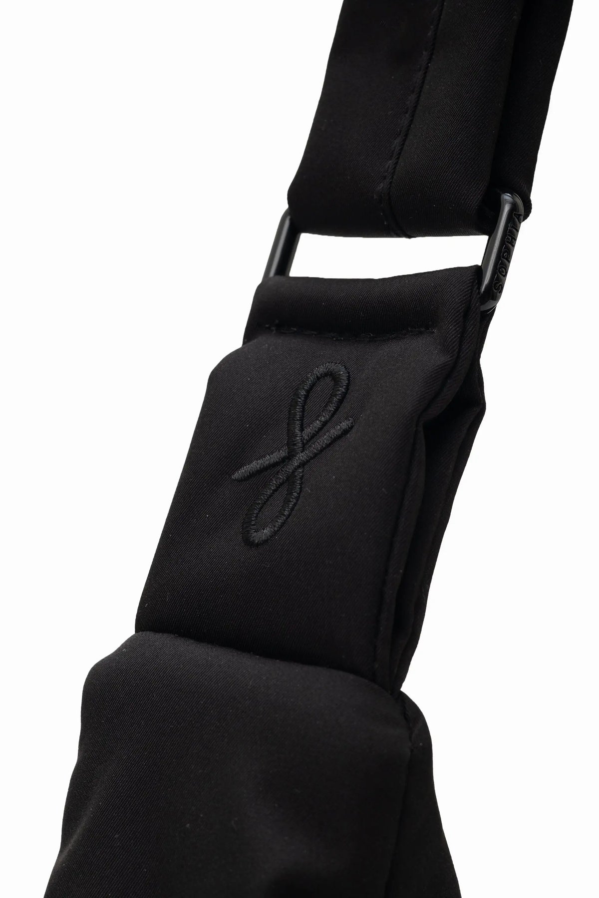 COSY LUXE L CRESCENT BAG 2.0 IN JET BLACK 
