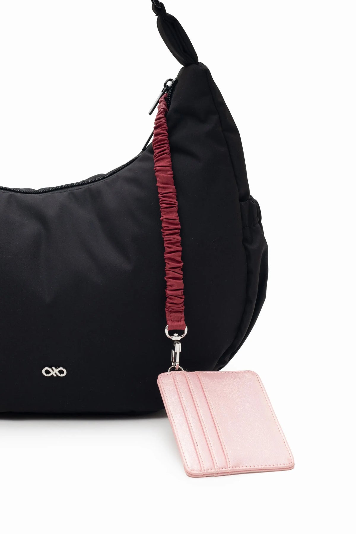 COSY LUXE L CRESCENT BAG 2.0 IN JET BLACK 