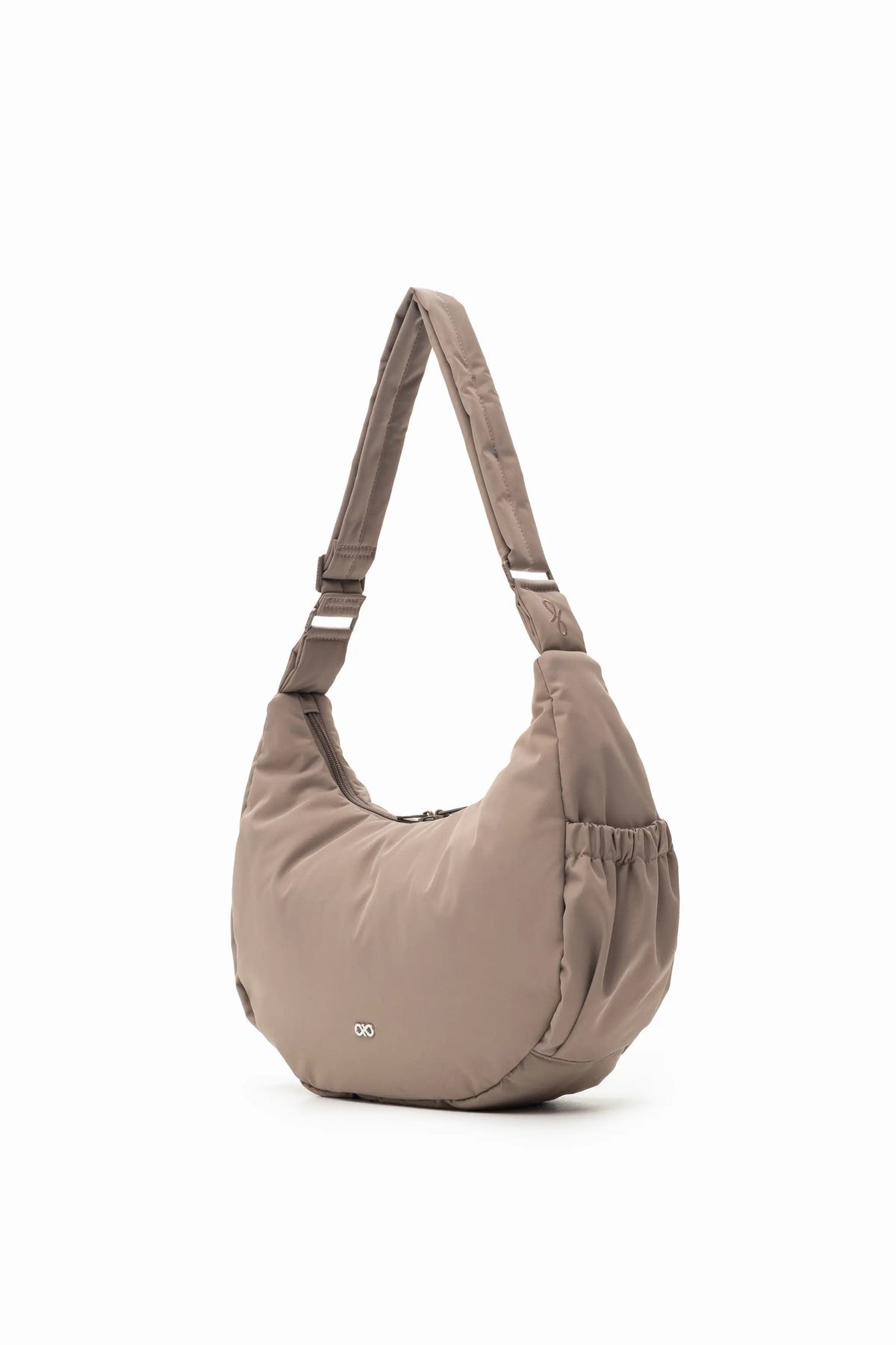 COSY LUXE L CRESCENT BAG 2.0 IN TAUPE 