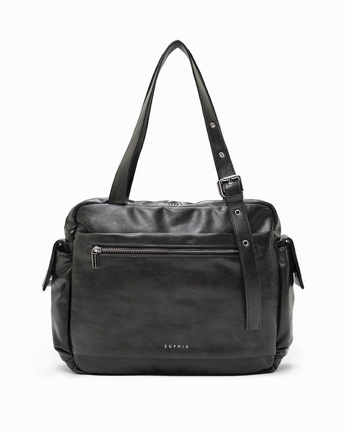 EVERYDAY CITY TOTE BAG IN OBSIDIAN GREY