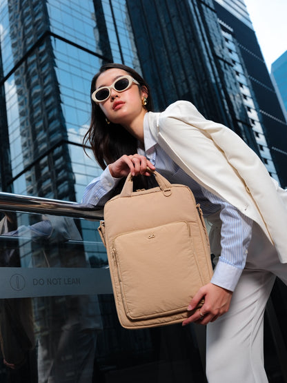 COSY LAPTOP BAG IN MOCHA