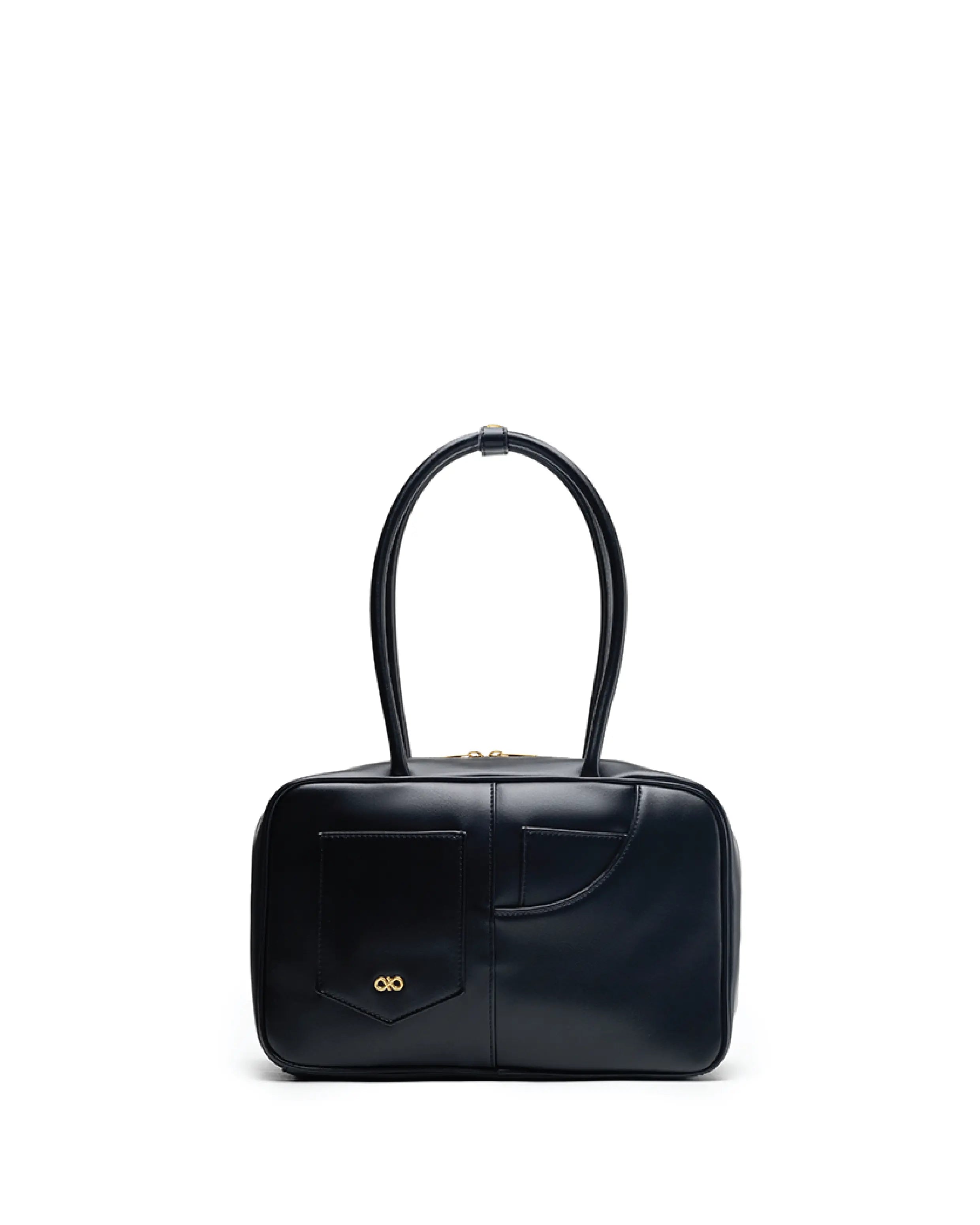 SIGNATURE POCKET M REI TOTE BAG IN BLACK TSL Singapore
