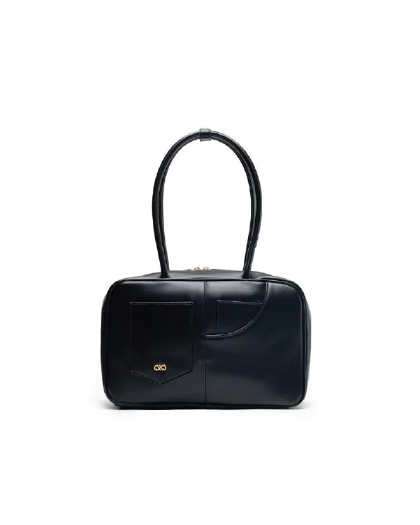 SIGNATURE POCKET M REI TOTE BAG IN BLACK