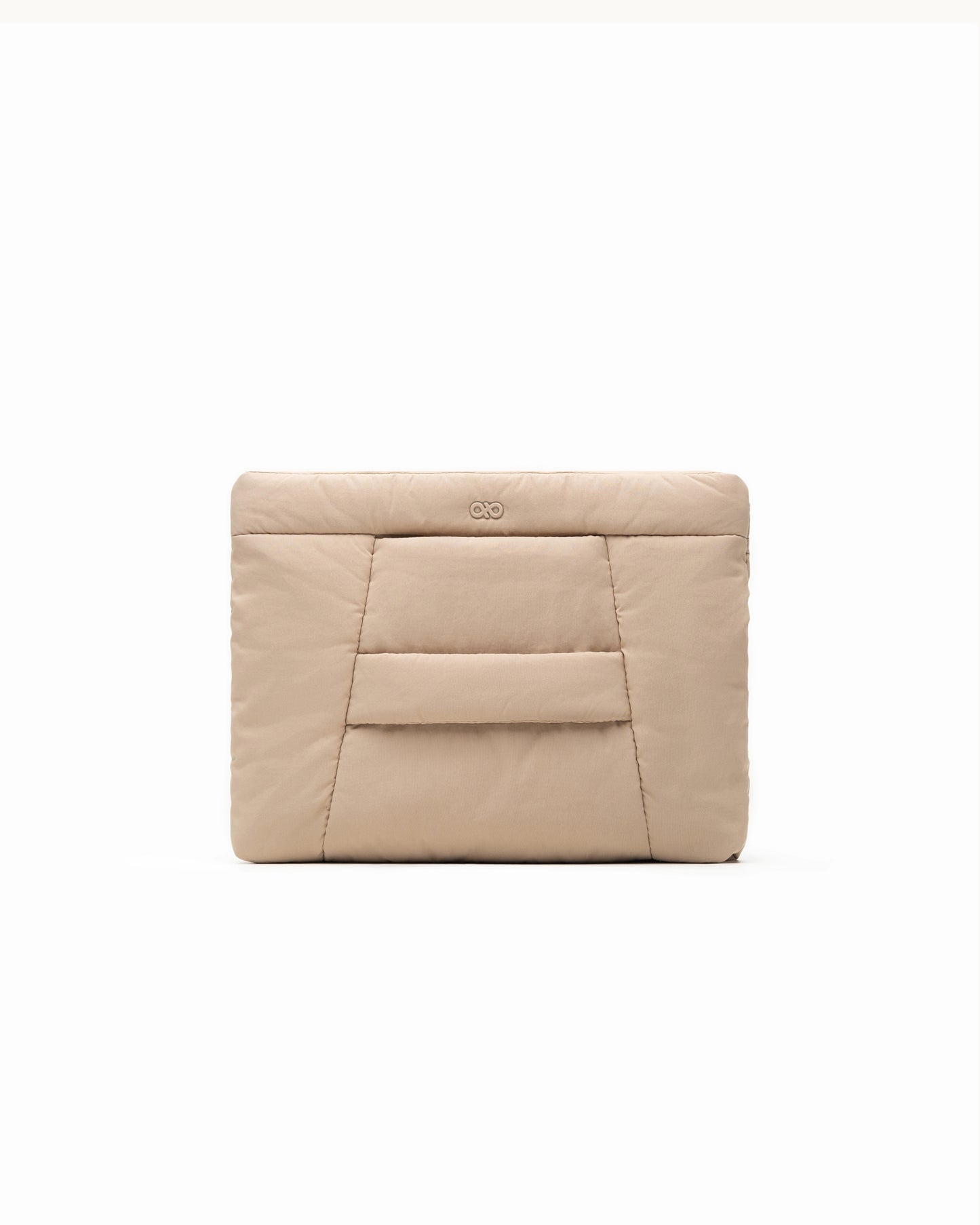 COSY PUFFY CLUTCH BAG IN MOCHA