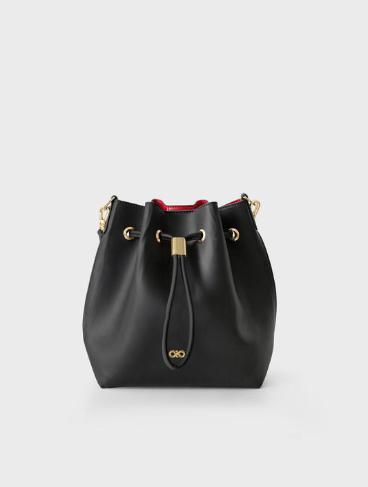 MINI REINA MAGIC BUCKET BAG IN BLACK